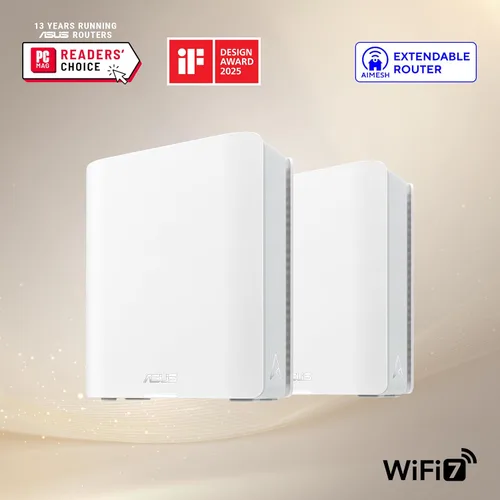 Vista 2 de ASUS ZenWiFi BT6 Tri-Band WiFi 7 Mesh, 9.4 Gbps, 3000 pies cuadrados (1 unidad), puerto WAN 2.5G, seguridad y controles parentales incluidos, SSID