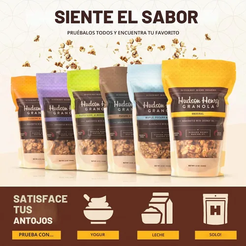 Vista 6 de Hudson Henry Granola, arce, pecana y coco, paquete de 12 onzas, paquete de 3, proyecto verificado sin OMG