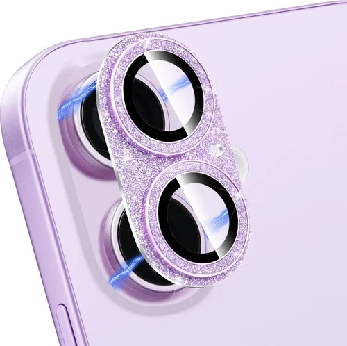 Vista 107 de Protector de Lente de Cámara para iPhone 14 / iPhone 14 Plus Película de Cubierta de Cámara de Metal, Vidrio Templado 9H, Antiarañazos, Compatible