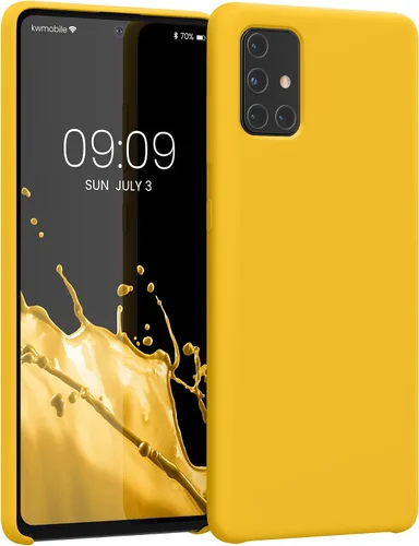 Vista 202 de kwmobile Funda Compatible con Samsung Galaxy A14 5G - Funda de teléfono de TPU y silicona con acabado suave - Verde Lima
