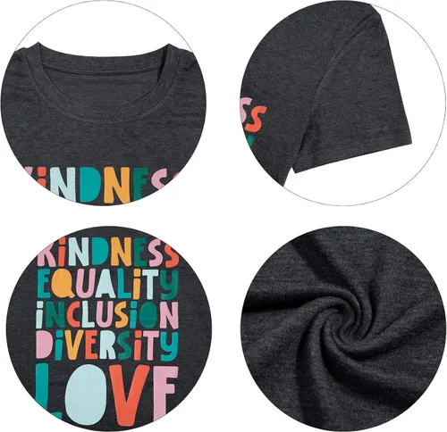 Vista 7 de Camiseta con texto en inglés "Kindness Teacher" para mujer, camiseta de educación especial para profesores, vida y amor, camiseta inspiradora