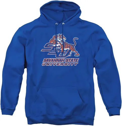 Vista 66 de Distressed College Primary Logo Adult Pullover Hoodie Collection 1 Universidad Estatal de Albany