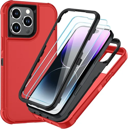 Vista 62 de SunStory Funda compatible con iPhone 11 con protector de pantalla HD, 3 capas de alta resistencia de cuerpo completo, funda protectora híbrida 3