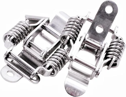 Vista 5 de Caja de herramientas de pecho de maleta de acero inoxidable de 90 grados 304 con doble resorte con cierre de tornillos, cierre de tornillos, 2