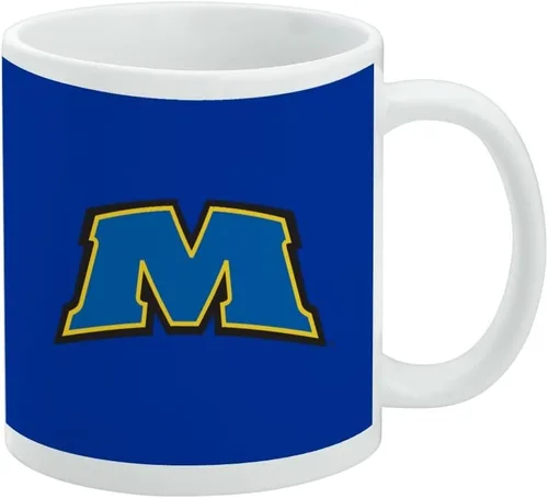 Vista 326 de Taza de cerámica con el logotipo principal de la Universidad Rider, taza de regalo novedosa para café, té y bebidas calientes, 11oz, blanca