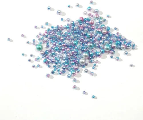 Vista 8 de 150 perlas de imitación de acrilonitrilo butadieno estireno sin perforar degradadas para rellenos de jarrón de 0.315 a 0.315 pulgadas, sin agujero