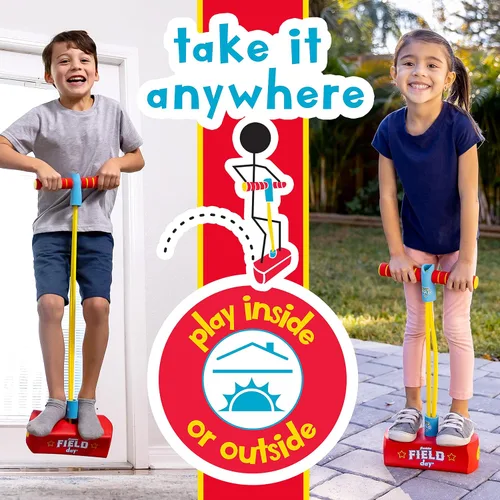 Vista 8 de Franklin Field Day Pogo Stick - Palo de espuma para niños + tolva para niños a partir de 3 años - Perfecto para juguete de interior + exterior
