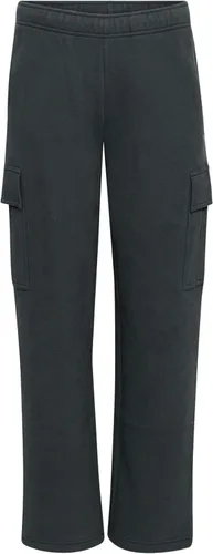 Vista 6 de Ziqoty Pantalones deportivos casuales holgados de forro polar para mujer, pantalones deportivos de pierna ancha de gran tamaño con 6 bolsillos