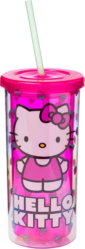 Vista 58 de Silver Buffalo Sanrio Hello Kitty, vaso de acero inoxidable con forma de lata, 11.8 onzas