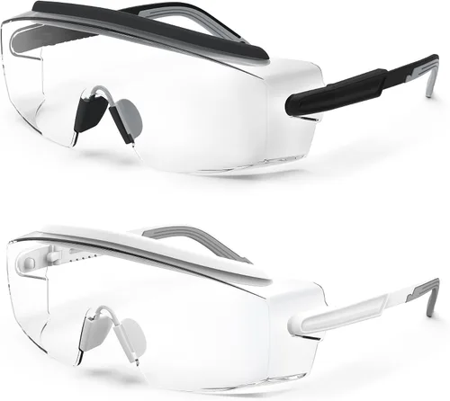 Vista 15 de Gafas de seguridad antivaho Gafas de seguridad sobre gafas protectoras con lentes antiarañazos ajustables