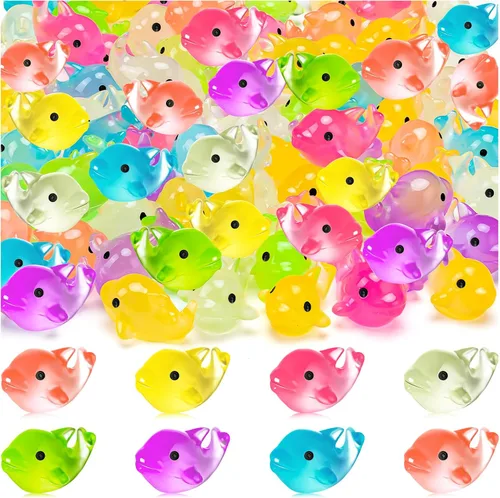 Vista 26 de 18 mini figuras luminosas de panda de resina con 2 bambúes para casa de muñecas