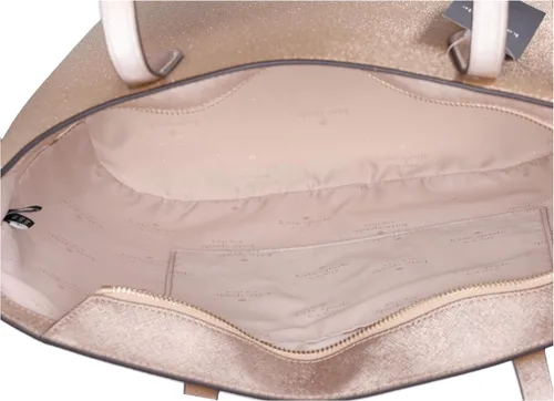 Vista 4 de Kate Spade Glimmer - Bolso de hombro con cremallera superior grande con purpurina