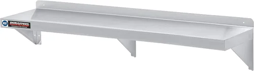 Vista 17 de DuraSteel Estante de pared de acero inoxidable, 24 pulgadas de ancho x 12 pulgadas de profundidad, grado comercial, certificado NSF