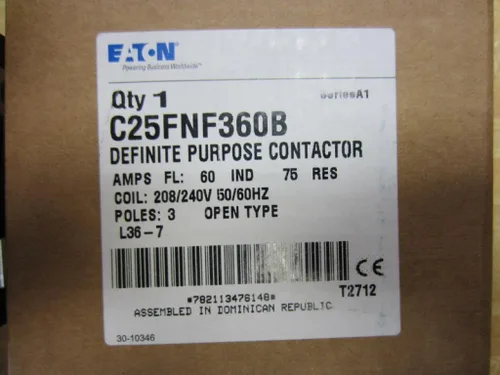 Vista 3 de Cutler Hammer C25FNF360 Eaton Contactor 60A C25FNF360B