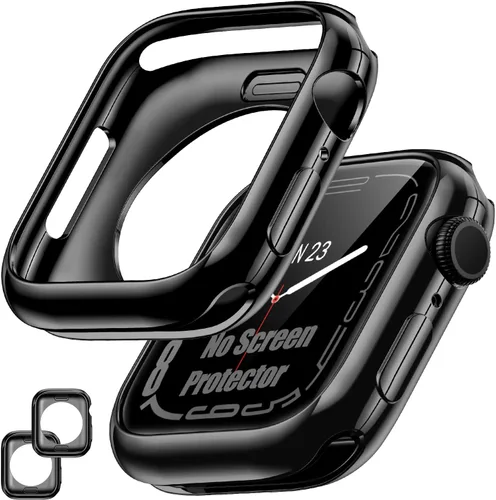 Vista 9 de [Paquete de 2] Funda protectora para Apple Watch SE3/SE2/SE/Series 6/5/4 de Negro+Negro