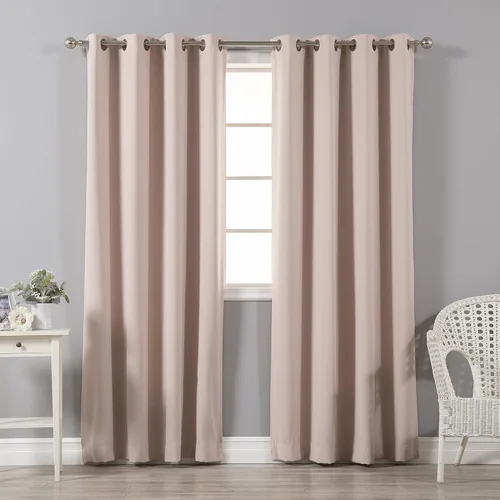 Vista 62 de Best Home Fashion Cortinas opacas aisladas térmicamente - Parte superior del ojal de bronce antiguo - 52" de ancho x 84" Largo - (Juego de 2 Paneles)