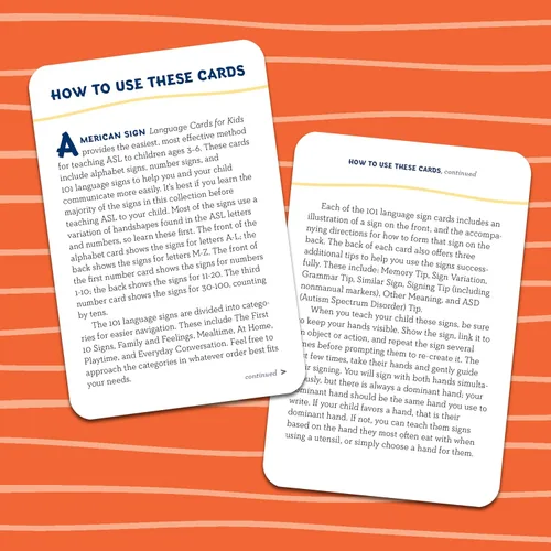 Vista 5 de American Sign Language Flash Cards for Kids 101 Easy ASL Signs for Nonverbal Communication
