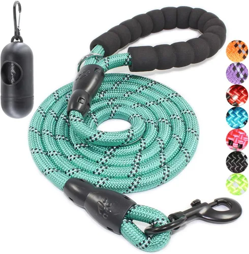 Vista 31 de BAAPET - Correa para perro de 2, 4, 5, 6 pies con mango acolchado cómodo y hilos altamente reflectantes para perros pequeños, medianos y grandes