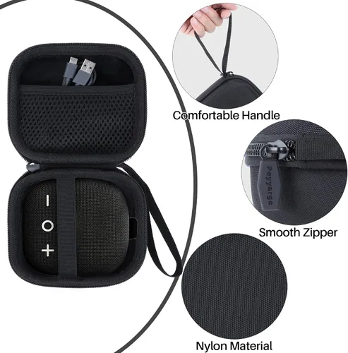 Vista 6 de Estuche de almacenamiento compatible con Tribit StormBox Micro 3/2/1 Altavoz portátil impermeable (negro)