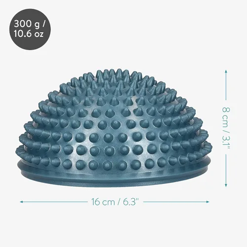 Vista 3 de Navaris 2 cápsulas de equilibrio Hedgehog – Juego de 2 cúpulas de fitness puntiagudas para deportes, masaje de pies, entrenamiento de estabilidad