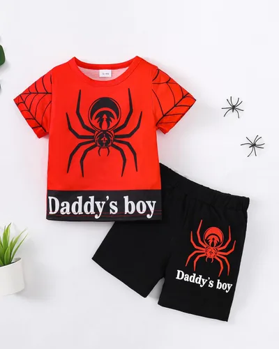 Vista 60 de Conjunto de ropa de verano para bebé y niño, camiseta de manga corta de algodón, pantalones cortos de dinosaurios, conjunto de ropa para niño