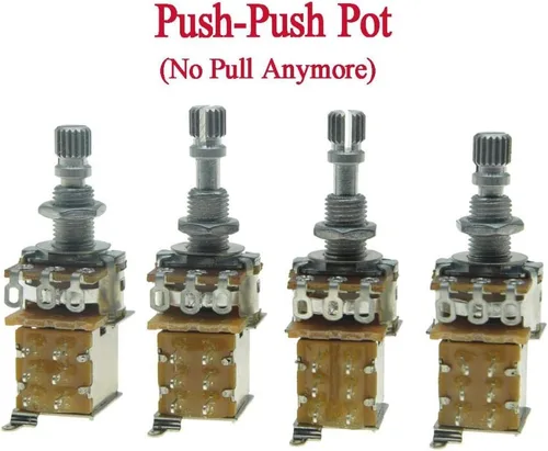 Vista 6 de Dopro Potenciómetro de guitarra bajo Push Pot (No Pull Anymore) Audio Taper Guitar Potenciómetro A250K