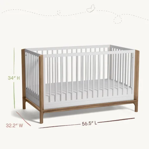 Vista 8 de Little Seeds Laurel - Cuna convertible 4 en 1 para bebé en color negro/castaño