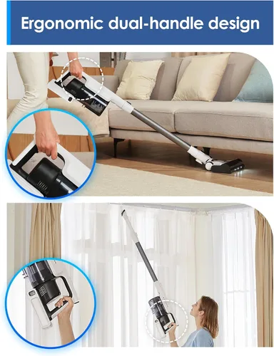Vista 5 de Aspiradora de mano inalámbrica Tineco A20, succión potente, 3 modos para desordenes de varios niveles, recipiente de polvo más grande de 1L, diseño