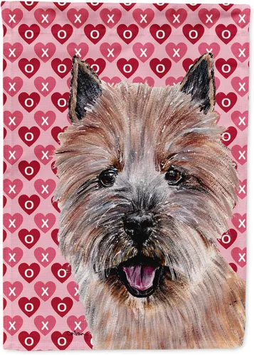 Vista 175 de Caroline's Treasures SS4484GF Bandera de jardín con diseño de bulldog inglés y corazones para el Día de San Valentín, bandera decorativa para patio