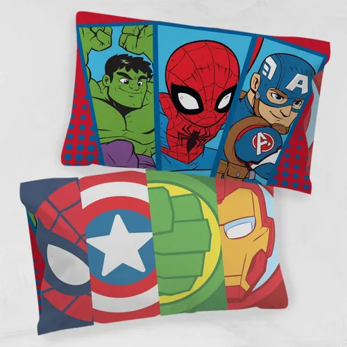 Vista 6 de Jay Franco Paquete de 3 piezas de almohada Hulk Buddy para niños pequeños, incluye almohada y fundas de almohada