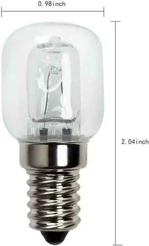 Vista 4 de Horno Luz 220v 25W Resistente a Alta Temperatura 500 Grados Horno Microondas Horno Bombilla Sal Lámpara E14 Pequeño Tornillo Boca