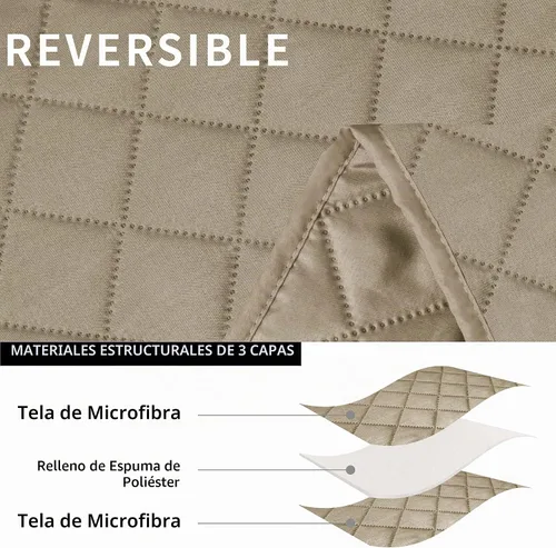 Vista 5 de Easy-Going Funda de sofá reclinable de gran tamaño, reversible para sillón reclinable de 3 asientos, funda de sofá dividida para cada asiento