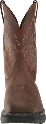 Vista 2 de ARIAT Botas de trabajo con punta compuesta impermeable Big Rig para hombre, Marrón Oscuro/Marrón Desgastado, 11 Ancho