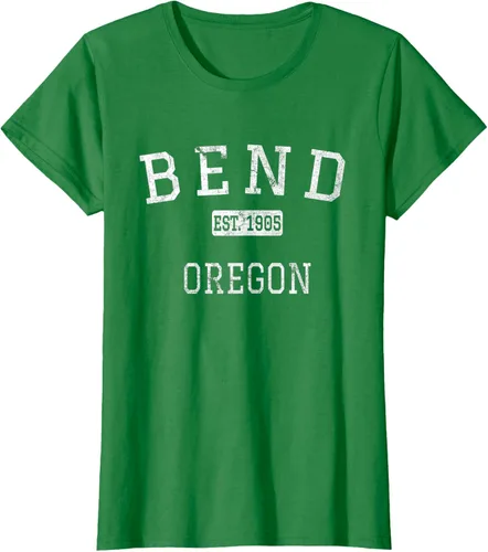 Vista 42 de Bend Oregon OR Camiseta vintage, Negro