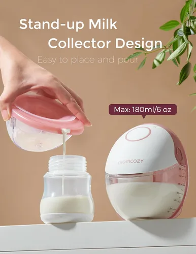 Vista 5 de Momcozy Extractor de leche manos libres estilo móvil usable M6 0.945 in, 2