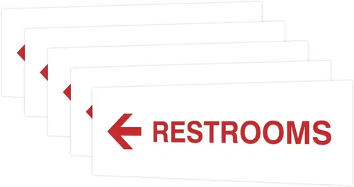 Vista 57 de Signs ByLITA Basic Restrooms - Letrero direccional para pared o puerta (negro), pequeño (paquete de 1)