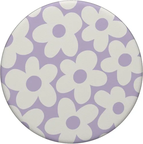 Vista 3 de PopSockets PopGrip para mujer, diseño de flores estéticas, diseño floral, retro, con margaritas