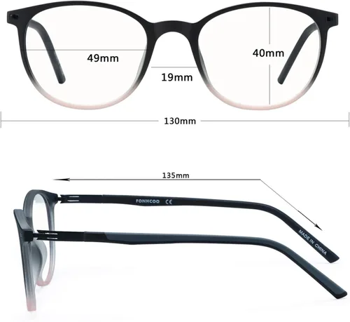 Vista 3 de FONHCOO Gafas de bloqueo de luz azul, antirayos azules, para juegos de computadora, ligeras, antirreflejos, antifatiga ocular