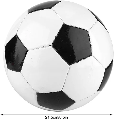 Vista 5 de KIMISS Balón de fútbol de fútbol - Tamaño 5 pelota de entrenamiento de equipo - Diseño blanco y negro premium - Equipo de entrenamiento de fútbol