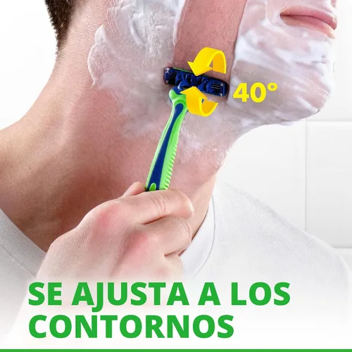 Vista 7 de Gillette Sensor3 Sensitive - Maquinilla de afeitar desechable para hombre, 4 maquinillas de afeitar