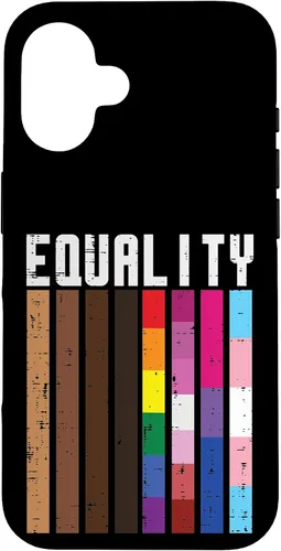 Vista 32 de Igualdad Negro LGBT Pride Rainbow Lesbian Gay Bi Trans - Funda de regalo para iPhone 17