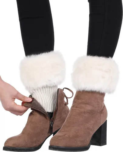 Vista 3 de Pangda 4 pares de calcetines de invierno de punto para botas de piel sintética, 4