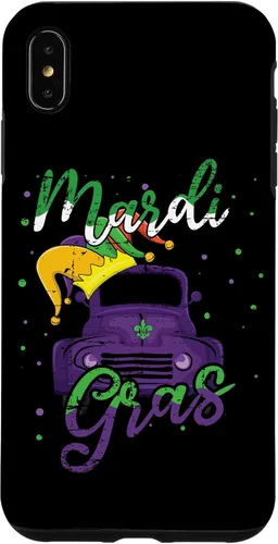 Vista 7 de Funda para iPhone 15 Truck Jester 2024 Mardi Festival Parade Beads Mardi Gras