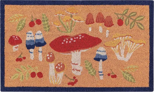 Vista 5 de Now Designs Bee Garden Felpudo de 18 x 30 pulgadas, fibra de coco con respaldo de vinilo, resistente a la decoloración, diseño inspirado en el arte