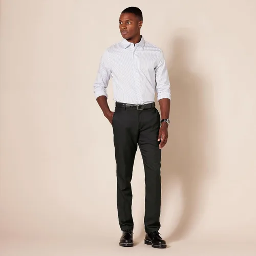 Vista 4 de Tienda Essentials - Pantalón de vestir de corte ajustado y diseño frontal plano para hombre