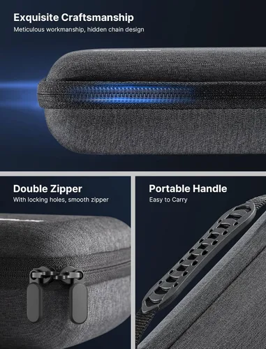 Vista 7 de JSAUX BG0102 - Funda de transporte compatible con Steam DeckSteam Deck OLED, funda protectora de transporte rígida con almacenamiento de cargador
