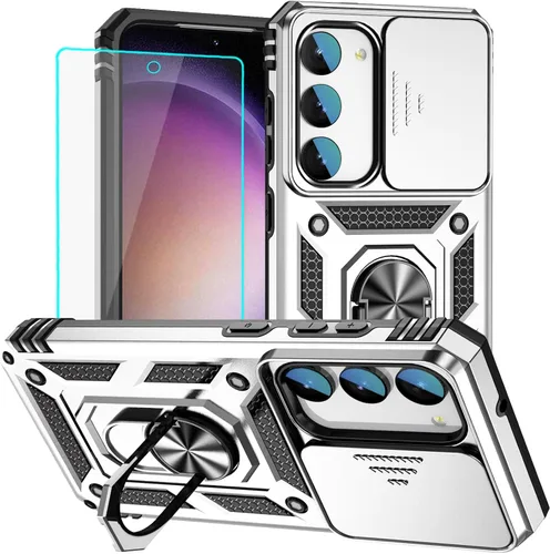 Vista 19 de HNHYGETE Funda para Samsung S23 con protector de pantalla HD: [grado militar de 20 pies probada en caídas] Funda protectora a prueba de golpes