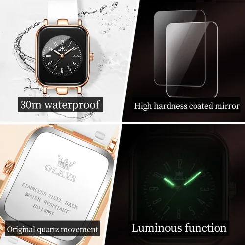 Vista 6 de OLEVS Reloj para mujer, relojes de moda casuales, delicados, elegantes y delicados