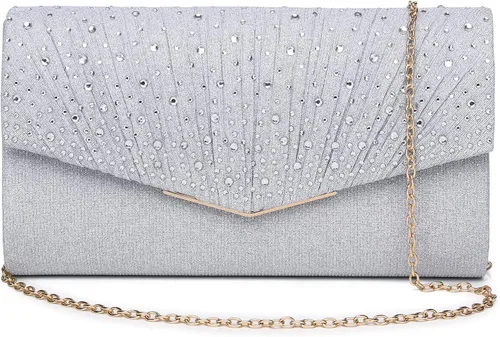 Vista 6 de MUDUO Monederos de mano con diamantes de imitación para mujer, monederos y bolsos formales de boda, fiesta, graduación, bolsas de dinero, regalo