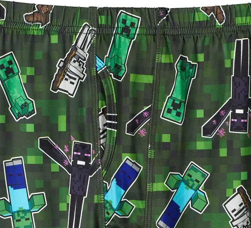 Vista 3 de Minecraft Conjunto de ropa interior térmica para niños de 2 piezas camisa de capa base y leggings largos John para niños